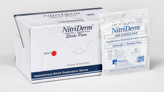 NitriDerm® Sterile Pairs Nitrile Exam Gloves (Case of 200)