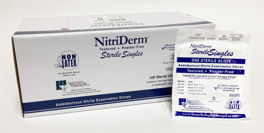 NitriDerm® Sterile Singles Nitrile Exam Gloves (Case of 400)