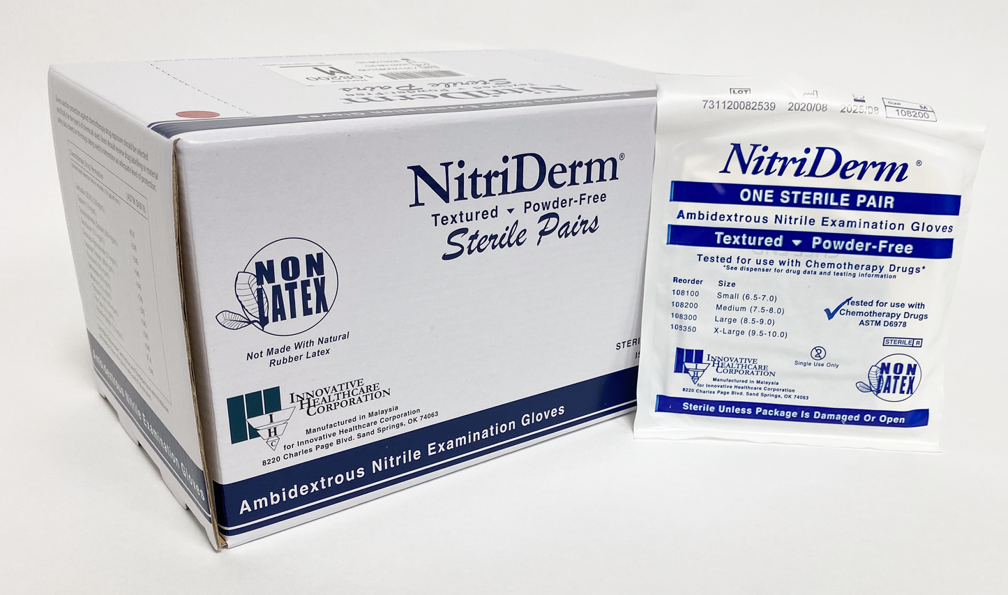 DermAssist® Sterile Pairs Nitrile Exam Gloves (Case of 200)