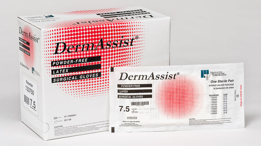 DermAssist® PF Surgical Latex Textured Exam Gloves (Case of 200)