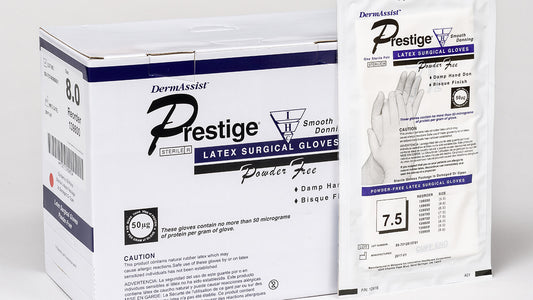 Prestige® DHD Surgical Latex Damp-Hand Don Textured Gloves (Case of 200)