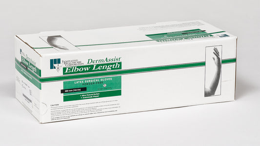 DermAssist® Elbow Length Surgical Latex Micro-Textured Gloves (Case of 100)