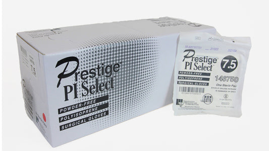 Prestige® PI Select™ Surgical Polyisoprene Damp-Hand Don Smooth Gloves (Case of 200)