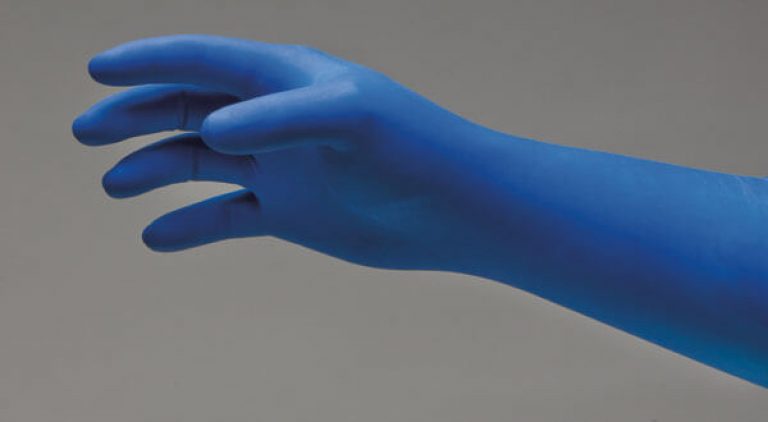 DermAssist® EP BLUE® High-Risk Environment Latex Non-Sterile Exam Gloves (Case of 500) - 15 mil