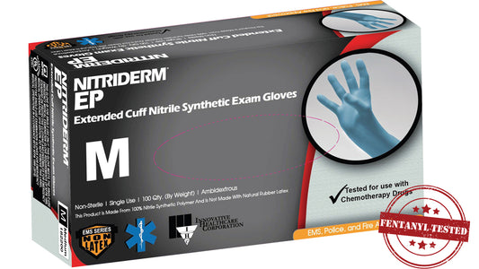 NitriDerm® EP Nitrile Non-Sterile Exam Gloves (Case of 1,000) - 5.6 mil