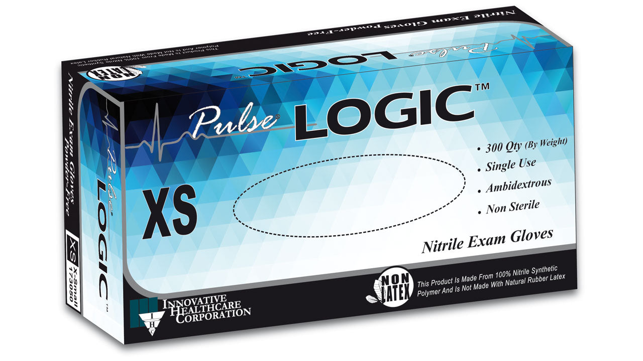 Pulse® Logic™ Nitrile Non-Sterile Exam Gloves (Case of 3,000) - 2.7 mil