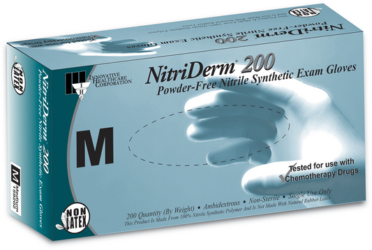 Member pricing: NitriDerm® 200 Blue Nitrile Non-Sterile Exam Gloves (Case of 2,000) - 3.5 mil