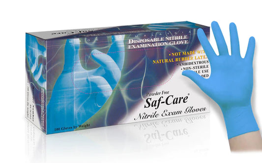 Saf-Care™ Nitrile Medical Examination Gloves (Case of 1,000) - 5.0 Mil