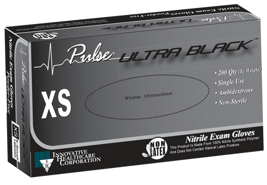 Member pricing: Pulse® Ultra Black Nitrile Non-Sterile Exam Gloves (Case of 2,000) - 2.3 mil