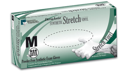 DermAssist® Synthetic Natural Stretch Vinyl Non-Sterile Exam Gloves (Case of 1,000) - 5.1 mil